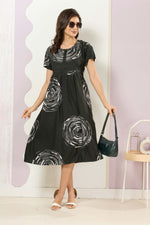 Rayon MAXI FROCK Model Nighties | Round Neck & Side Pocket | Pleated Frock MAXI Style | Trendy Collection's for Stylish Women & Teenage Girl (FRH)