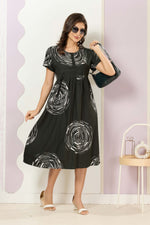 Rayon MAXI FROCK Model Nighties | Round Neck & Side Pocket | Pleated Frock MAXI Style | Trendy Collection's for Stylish Women & Teenage Girl (FRH)