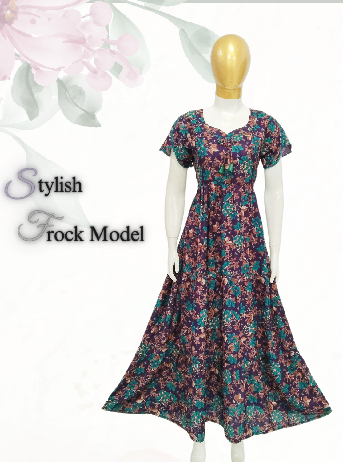 Fresh ArrivalsMANGAI Premium Alpine FROCK Model Nighties | Beautiful Stylish Frock Style | Stylish Sleeves | Perfect Nightwear Trendy Women's