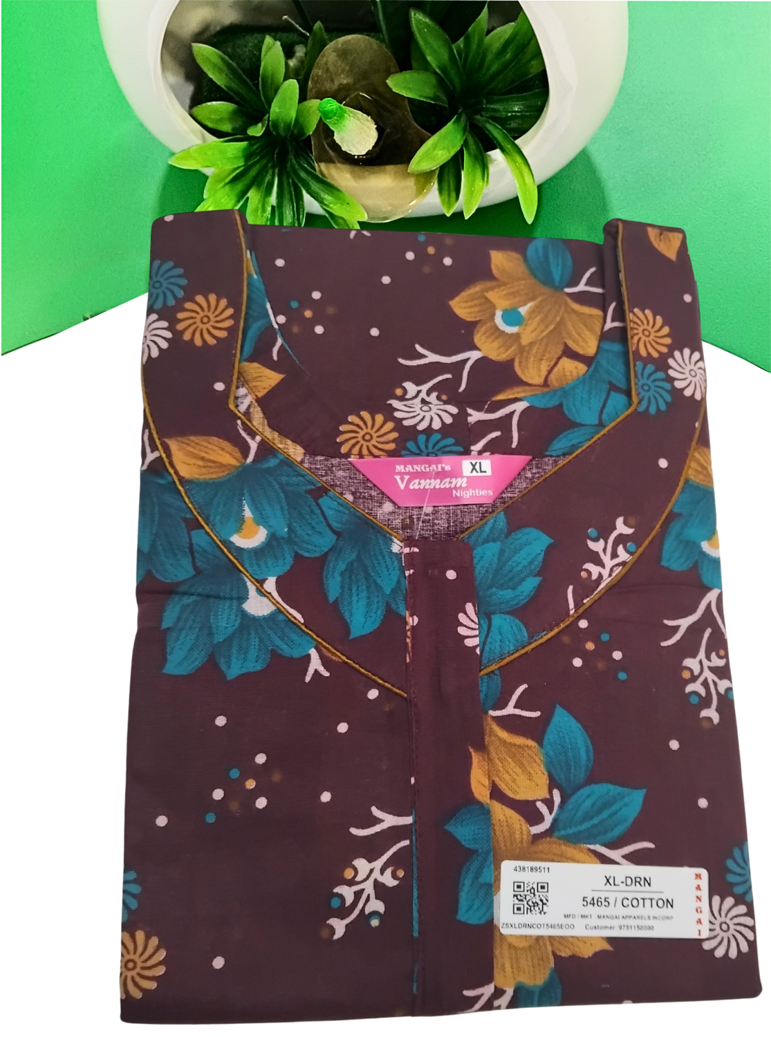 MANGAI Daily Wear Casual Comfort Fit Cotton Printed Nighties | Summer Arrival's for Trendy Women's (DRN)