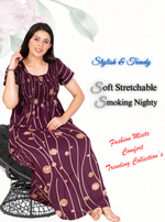 New Arrivals ONLY MINE Premium ALPINE Smokey Nighty | Beautiful Pleated Design | Side Pocket | Stylish Nighty for Trendy Women's | Your Perfect Nightwear Collection's (ALS)