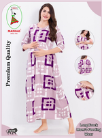 Soft Rayon4-IN-ONE Mom's Feeding & Casual Wear| Pre & Post Maternity Wear | Fancy Long Frock | Best Choice for Pregnancy Women (FIO-F)