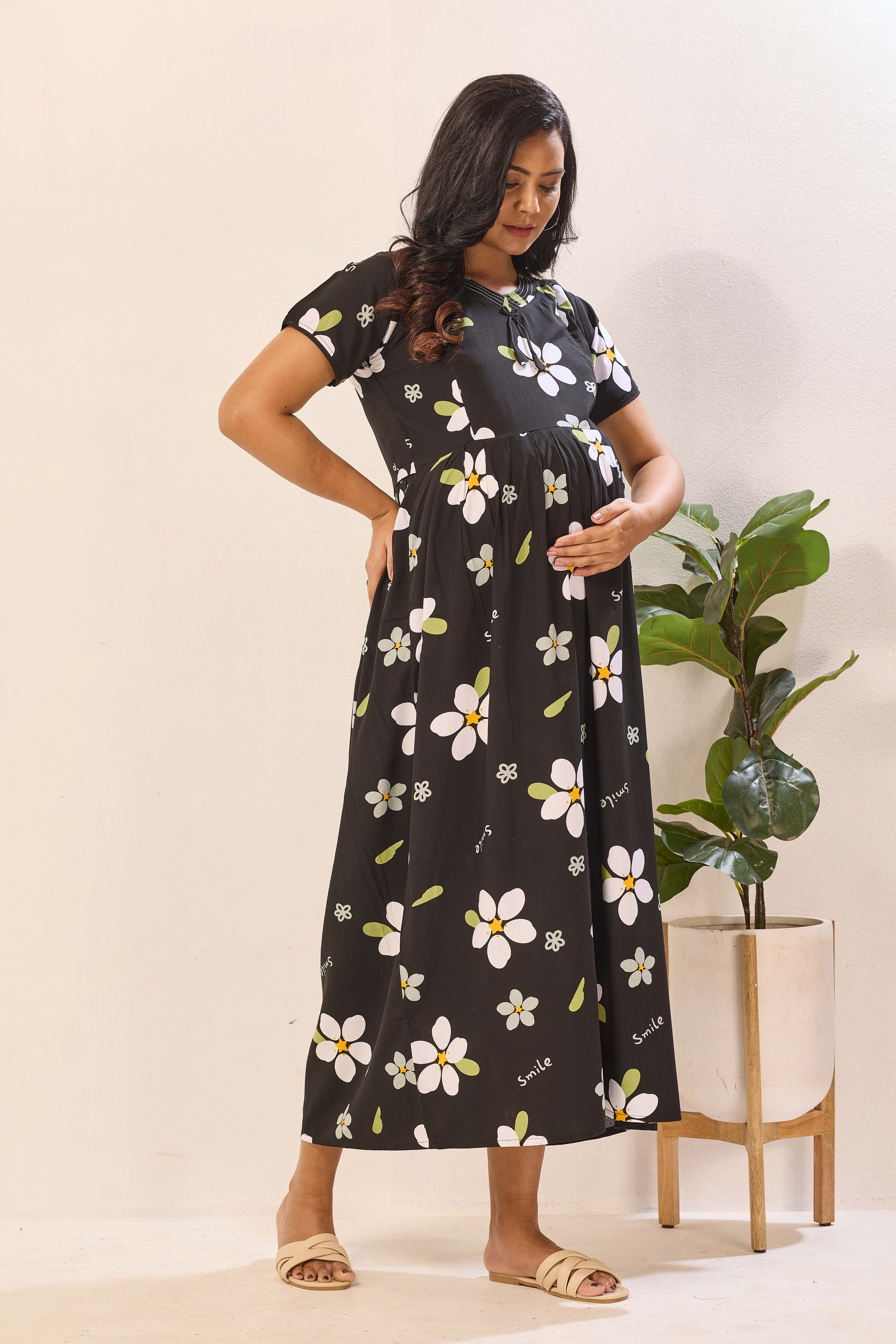 Maternity Nighties Online | Feeding | Pregnancy Wear Mangai Nighties