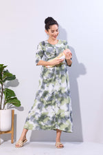 Soft Rayon4-IN-ONE Mom's Feeding & Casual Wear| Pre & Post Maternity Wear | Fancy Long Frock | Best Choice for Pregnancy Women (FIO-F)