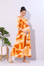 Soft Rayon4-IN-ONE Mom's Feeding & Casual Wear| Pre & Post Maternity Wear | Fancy Long Frock | Best Choice for Pregnancy Women (FIO-F)