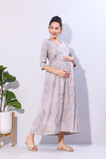 Soft Rayon4-IN-ONE Mom's Feeding & Casual Wear| Pre & Post Maternity Wear | Fancy Long Frock | Best Choice for Pregnancy Women (FIO-F)