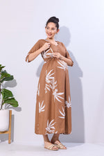 Soft Rayon4-IN-ONE Mom's Feeding & Casual Wear| Pre & Post Maternity Wear | Fancy Long Frock | Best Choice for Pregnancy Women (FIO-F)