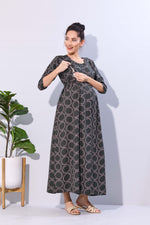Soft Rayon4-IN-ONE Mom's Feeding & Casual Wear| Pre & Post Maternity Wear | Fancy Long Frock | Best Choice for Pregnancy Women (FIO-F)