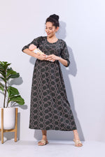 Soft Rayon4-IN-ONE Mom's Feeding & Casual Wear| Pre & Post Maternity Wear | Fancy Long Frock | Best Choice for Pregnancy Women (FIO-F)