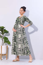 Soft Rayon4-IN-ONE Mom's Feeding & Casual Wear| Pre & Post Maternity Wear | Fancy Long Frock | Best Choice for Pregnancy Women (FIO-F)