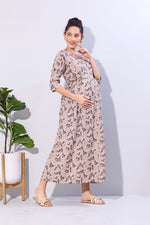 Soft Rayon4-IN-ONE Mom's Feeding & Casual Wear| Pre & Post Maternity Wear | Fancy Long Frock | Best Choice for Pregnancy Women (FIO-F)