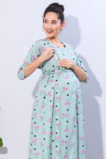 Soft Rayon4-IN-ONE Mom's Feeding & Casual Wear| Pre & Post Maternity Wear | Fancy Long Frock | Best Choice for Pregnancy Women (FIO-F)
