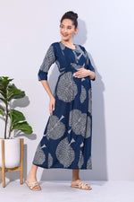 Soft Rayon4-IN-ONE Mom's Feeding & Casual Wear| Pre & Post Maternity Wear | Fancy Long Frock | Best Choice for Pregnancy Women (FIO-F)