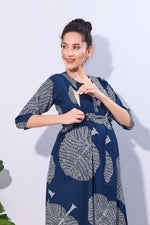 Soft Rayon4-IN-ONE Mom's Feeding & Casual Wear| Pre & Post Maternity Wear | Fancy Long Frock | Best Choice for Pregnancy Women (FIO-F)