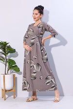 Soft Rayon4-IN-ONE Mom's Feeding & Casual Wear| Pre & Post Maternity Wear | Fancy Long Frock | Best Choice for Pregnancy Women (FIO-F)