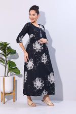 Soft Rayon4-IN-ONE Mom's Feeding & Casual Wear| Pre & Post Maternity Wear | Fancy Long Frock | Best Choice for Pregnancy Women (FIO-F)
