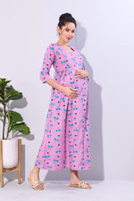 Soft Rayon4-IN-ONE Mom's Feeding & Casual Wear| Pre & Post Maternity Wear | Fancy Long Frock | Best Choice for Pregnancy Women (FIO-F)