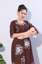Soft Rayon4-IN-ONE Mom's Feeding & Casual Wear| Pre & Post Maternity Wear | Fancy Long Frock | Best Choice for Pregnancy Women (FIO-F)