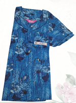 MANGAI Daily Wear Casual Comfort Fit Cotton Printed Nighties | Front Open Zipper Model | Fancy Round Neck with Side Pocket Cotton Nighties (DRN)