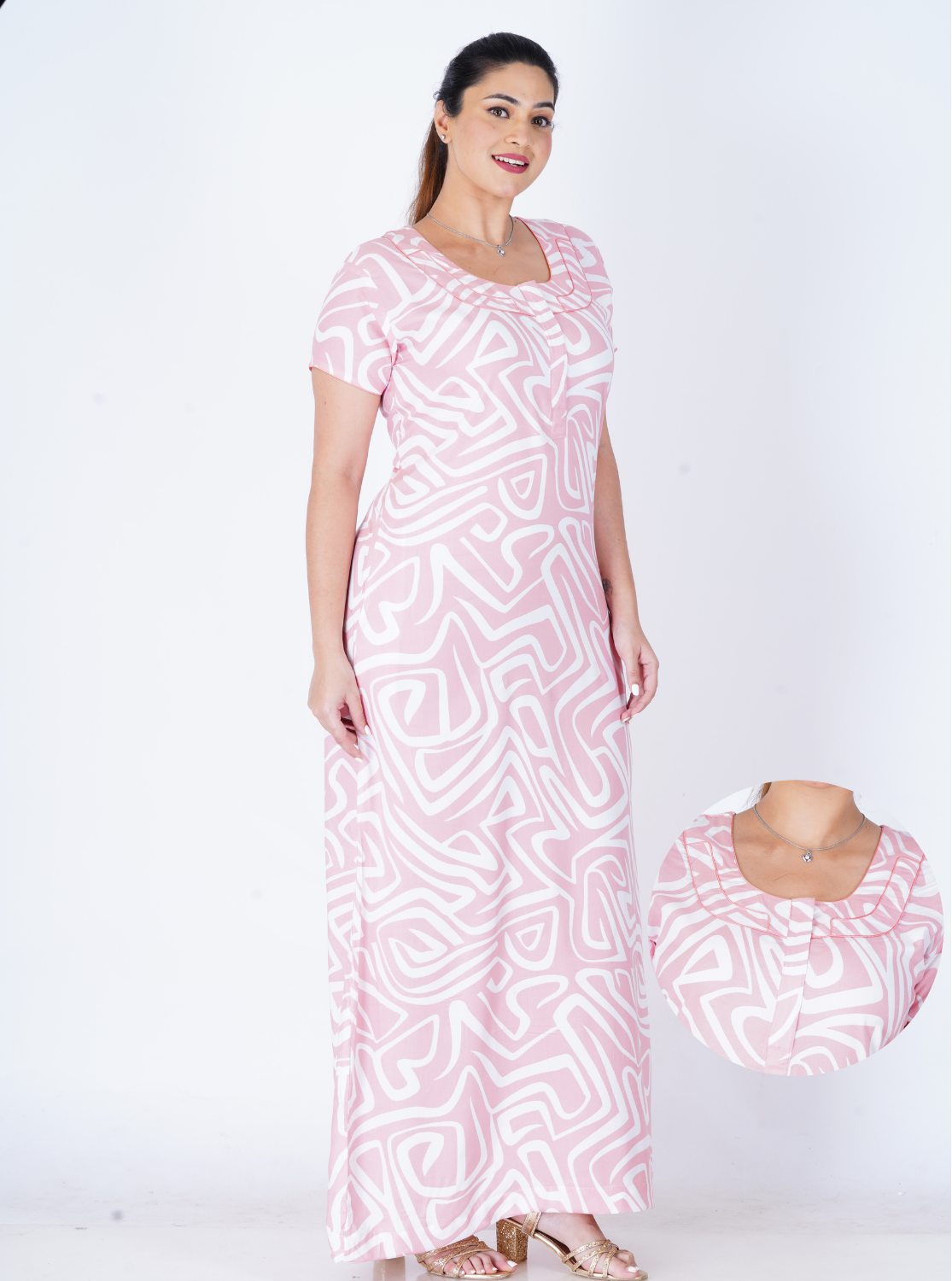 New MANGAI Premium Rayon Nighties- All Over Printed Stylish Nightwear for Stylish Women | Updated Collection's