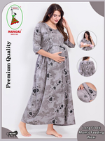 Soft Rayon4-IN-ONE Mom's Feeding & Casual Wear| Pre & Post Maternity Wear | Fancy Long Frock | Best Choice for Pregnancy Women (FIO-F)