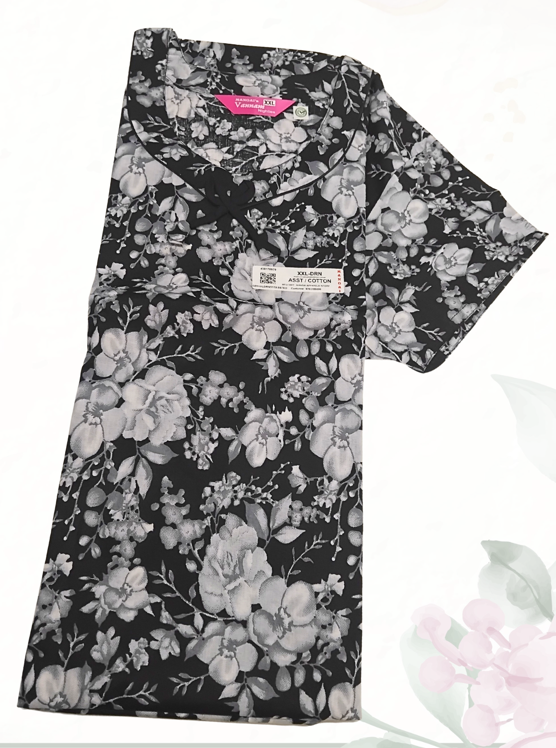 MANGAI Daily Wear Casual Comfort Fit Cotton Printed Nighties | Zipless Model| Slit Open Comfort Fit Daily Wear Nighties (DRN)