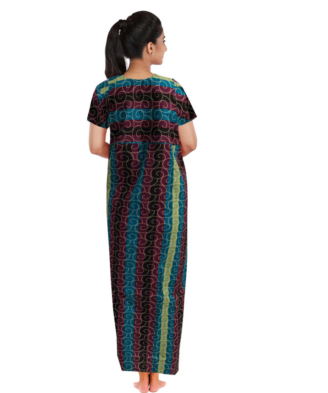 New MANGAI Premium Regular Fit Cotton Nighties - All Over Printed Stylish Nightwear for Stylish Women | Beautiful Nighties for Stylish Women's | Shrinkage Free Nighties | New CHUDI Cut Model