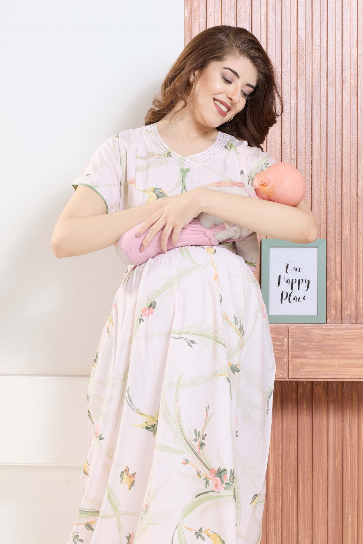 ✨ MANGAI Premium Rayon Maternity Frock for Pregnancy Women ✨ Invisible Feeding Zipper | Stylish Fancy Neck | Side Pocket | Comfortable Pregnancy & Casual Wear (RMF)