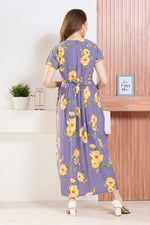 ✨ MANGAI Premium Rayon Maternity Frock for Pregnancy Women ✨ Invisible Feeding Zipper | Stylish Fancy Neck | Side Pocket | Comfortable Pregnancy & Casual Wear (RMF)