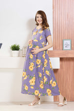 ✨ MANGAI Premium Rayon Maternity Frock for Pregnancy Women ✨ Invisible Feeding Zipper | Stylish Fancy Neck | Side Pocket | Comfortable Pregnancy & Casual Wear (RMF)