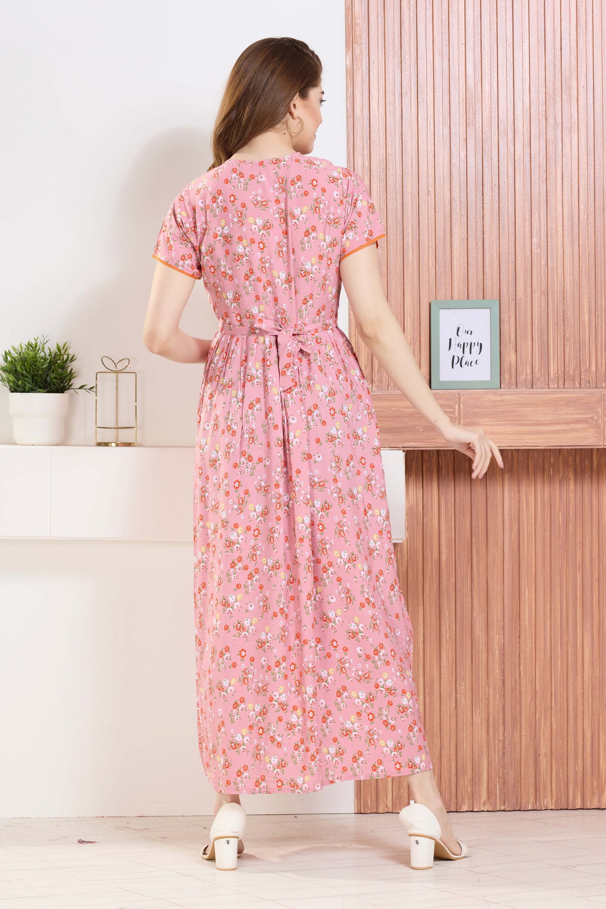 ✨ MANGAI Premium Rayon Maternity Frock for Pregnancy Women ✨ Invisible Feeding Zipper | Stylish Fancy Neck | Side Pocket | Comfortable Pregnancy & Casual Wear (RMF)