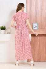 ✨ MANGAI Premium Rayon Maternity Frock for Pregnancy Women ✨ Invisible Feeding Zipper | Stylish Fancy Neck | Side Pocket | Comfortable Pregnancy & Casual Wear (RMF)