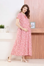 ✨ MANGAI Premium Rayon Maternity Frock for Pregnancy Women ✨ Invisible Feeding Zipper | Stylish Fancy Neck | Side Pocket | Comfortable Pregnancy & Casual Wear (RMF)
