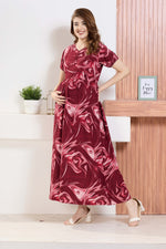 ✨ MANGAI Premium Rayon Maternity Frock for Pregnancy Women ✨ Invisible Feeding Zipper | Stylish Fancy Neck | Side Pocket | Comfortable Pregnancy & Casual Wear (RMF)