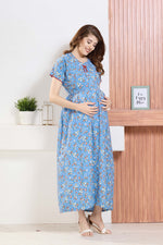 ✨ MANGAI Premium Rayon Maternity Frock for Pregnancy Women ✨ Invisible Feeding Zipper | Stylish Fancy Neck | Side Pocket | Comfortable Pregnancy & Casual Wear (RMF)