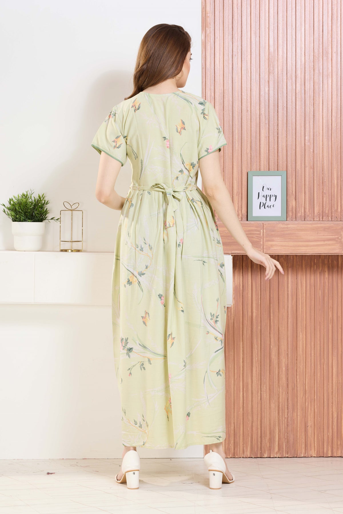 ✨ MANGAI Premium Rayon Maternity Frock for Pregnancy Women ✨ Invisible Feeding Zipper | Stylish Fancy Neck | Side Pocket | Comfortable Pregnancy & Casual Wear (RMF)