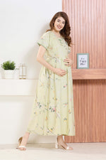 ✨ MANGAI Premium Rayon Maternity Frock for Pregnancy Women ✨ Invisible Feeding Zipper | Stylish Fancy Neck | Side Pocket | Comfortable Pregnancy & Casual Wear (RMF)