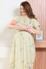 ✨ MANGAI Premium Rayon Maternity Frock for Pregnancy Women ✨ Invisible Feeding Zipper | Stylish Fancy Neck | Side Pocket | Comfortable Pregnancy & Casual Wear (RMF)