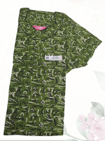 MANGAI Daily Wear Casual Comfort Fit Cotton Printed Nighties | Front Open Zipper Model | Fancy Round Neck with Side Pocket Cotton Nighties (DRN)