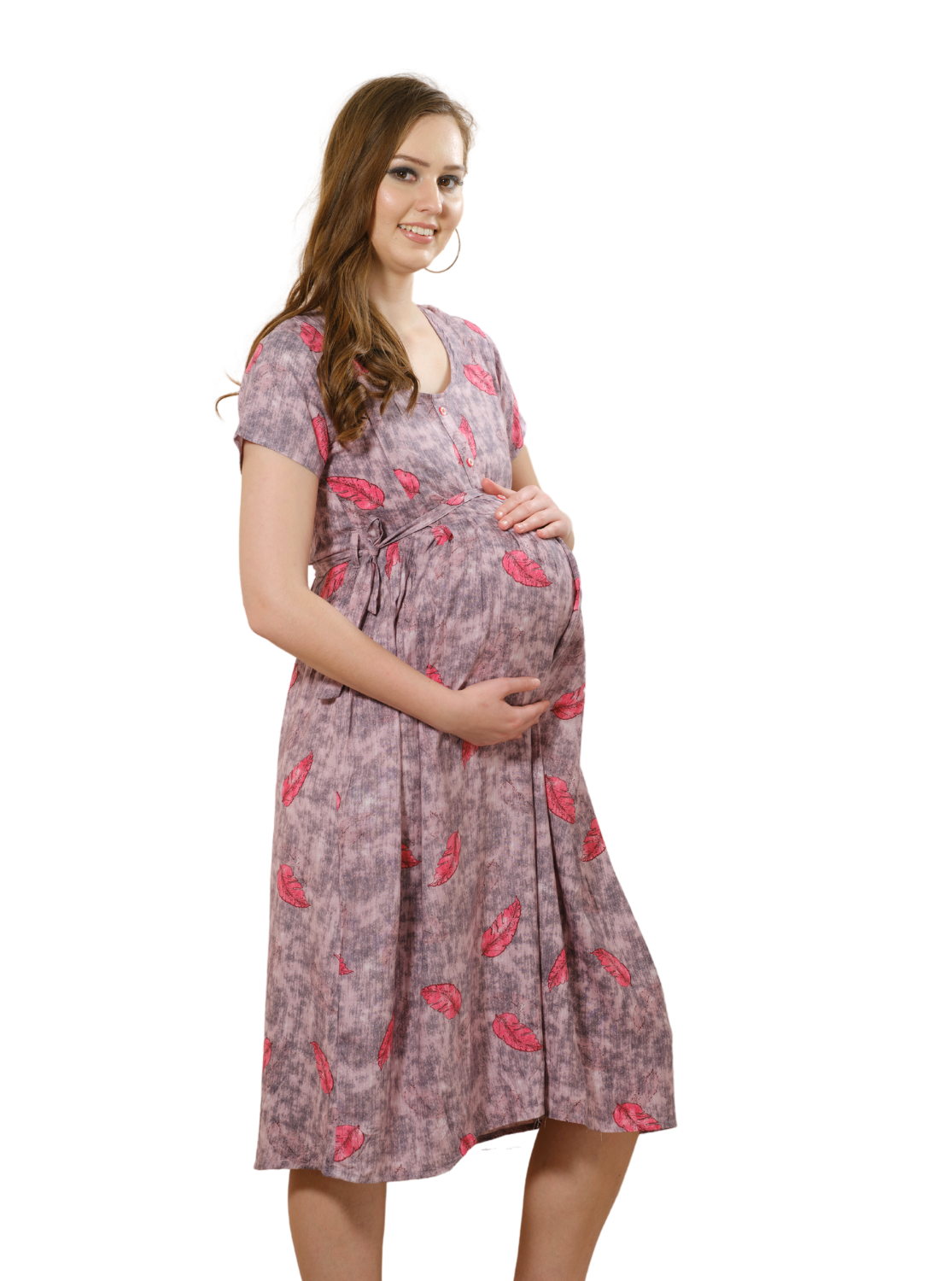 New ONLY MINE Premium 4-IN-ONE Floral Print Mom's Wear | Stylish Maxi Moms Wear | Invisible Feeding Zipper | Perfect Pregnancy Wear