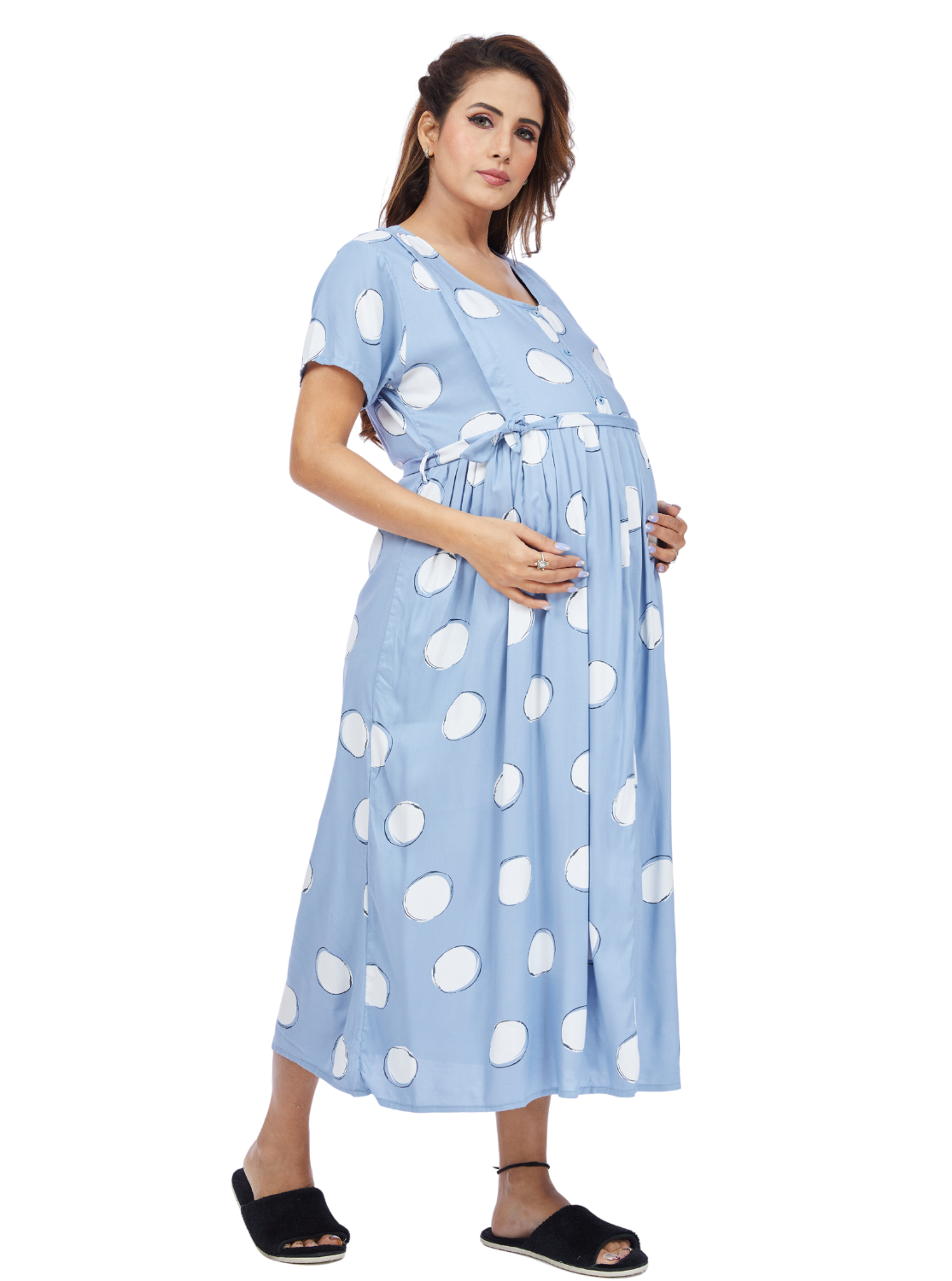 New Arrivals New ONLY MINE Premium MAXI Mom's Wear | Invisible Feeding Zipper | Adjustable Rope | Casual Wear | Pregnancy Wear