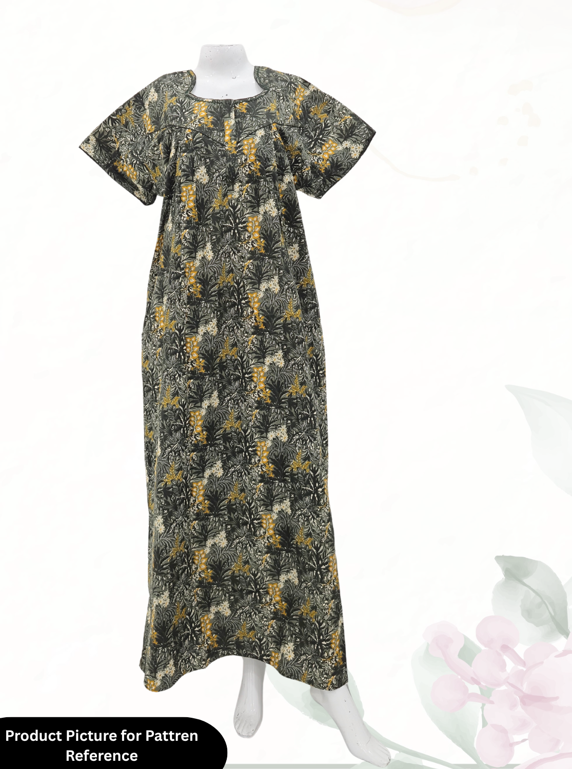 MANGAI Cotton Straight Zip Feeding Nighty |Post Pregnancy | Comfort and Style | Pleated Model | Soft Cotton Feeding Nighties (PSF)