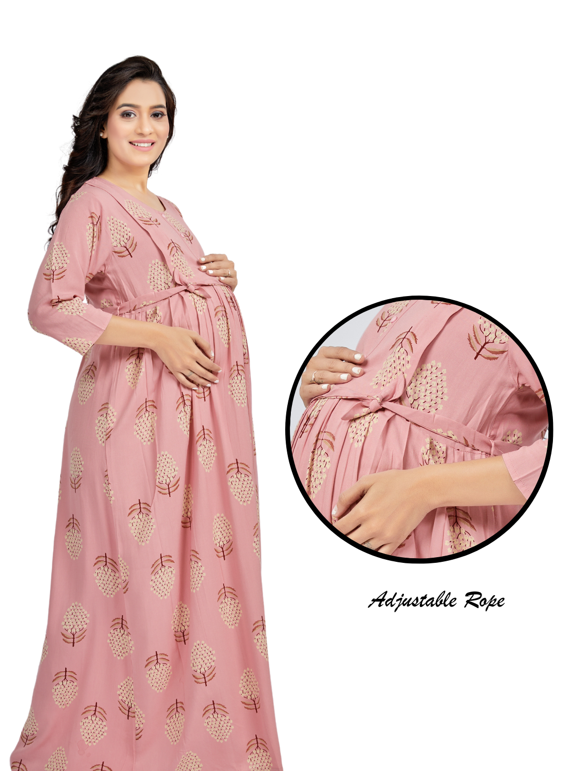 ONLY MINE New 4-IN-ONE Mom's Wear - Soft & Smooth Rayon | Maternity | Feeding | Maxi | Long Frock | Casual Wear | Perfect Maternity Collection for Pregnancy Women's