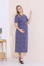 MANGAI HOSIERY Cotton Zipless Feeding Wear | Fancy Sleeve with Round Neck | Flap Open Zipless Feeding wear for Pregnancy Women (MMG)