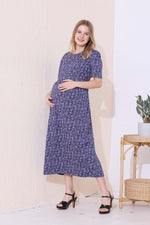 MANGAI HOSIERY Cotton Zipless Feeding Wear | Fancy Sleeve with Round Neck | Flap Open Zipless Feeding wear for Pregnancy Women (MMG)