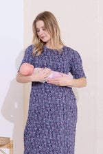 MANGAI HOSIERY Cotton Zipless Feeding Wear | Fancy Sleeve with Round Neck | Flap Open Zipless Feeding wear for Pregnancy Women (MMG)