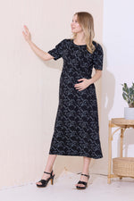 MANGAI HOSIERY Cotton Zipless Feeding Wear | Fancy Sleeve with Round Neck | Flap Open Zipless Feeding wear for Pregnancy Women (MMG)