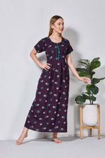 Alpine KURTHI Style Nighties| Fancy Half Sleeve | Zipless Model | Stylish Round Neck | Updated Collection's for Stylish Women AK (H/S)