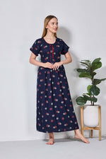 Alpine KURTHI Style Nighties| Fancy Half Sleeve | Zipless Model | Stylish Round Neck | Updated Collection's for Stylish Women AK (H/S)