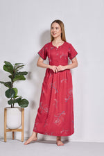Alpine KURTHI Style Nighties| FancySleeve | Zipless Model | Stylish V-Cut neck | Updated Collection's for Stylish Women AK (H/S)
